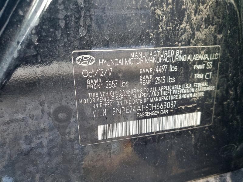 2018 HYUNDAI SONATA SE 12