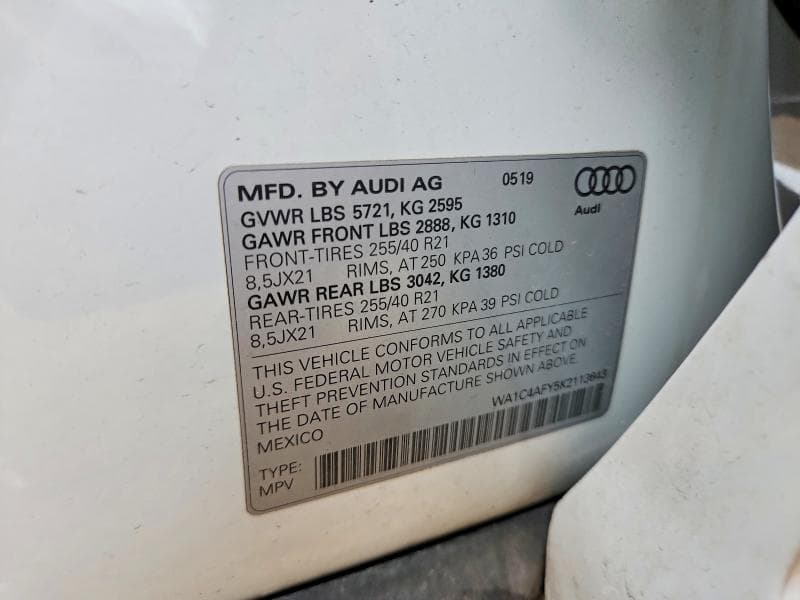 2019 AUDI SQ5 PRESTIGE 12