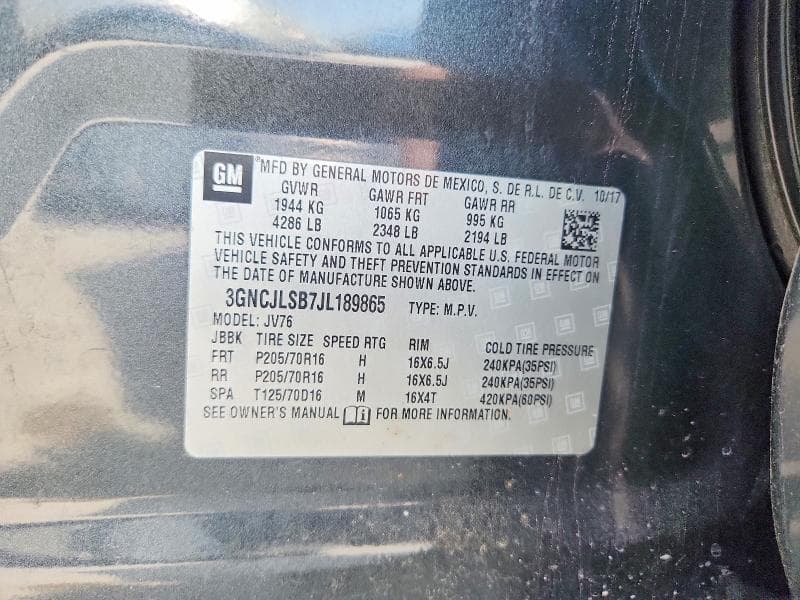 2018 CHEVROLET TRAX 1LT 13