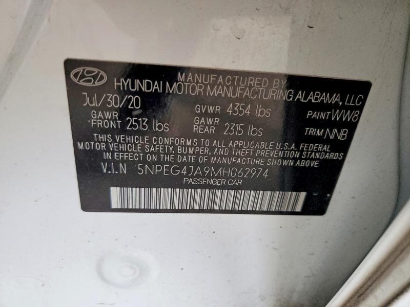 2021 HYUNDAI SONATA SE 13
