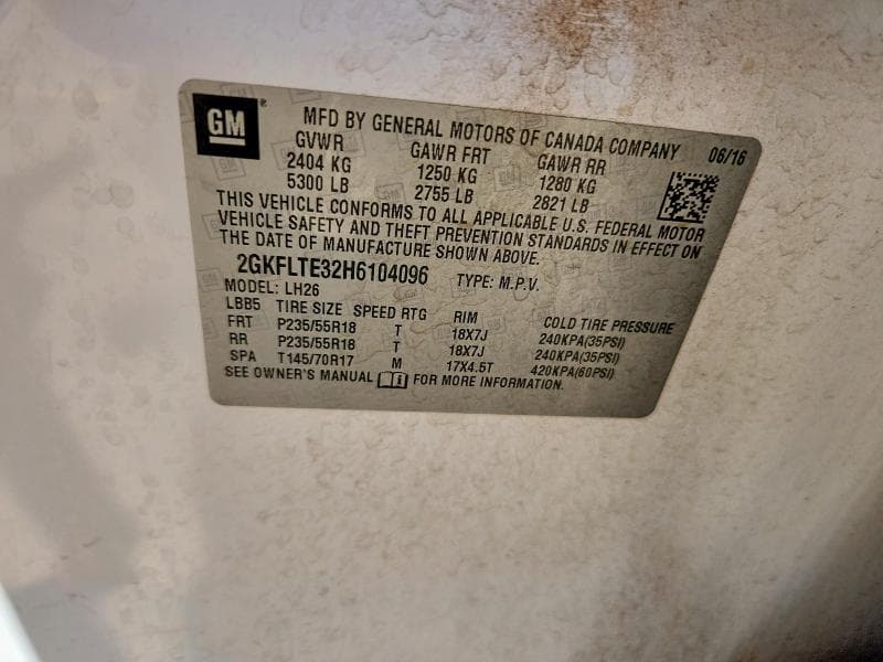 2017 GMC TERRAIN SLE 13