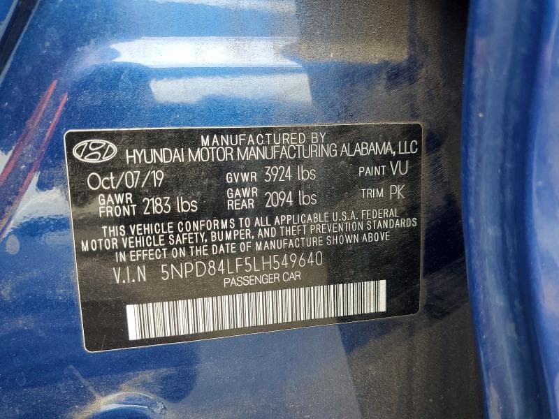 2020 HYUNDAI ELANTRA SEL 12