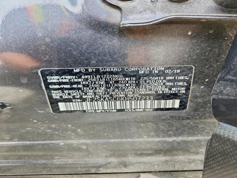 2019 SUBARU FORESTER LIMITED 14