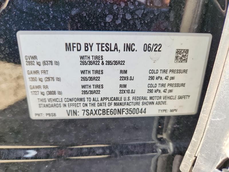 2022 TESLA MODEL X 12