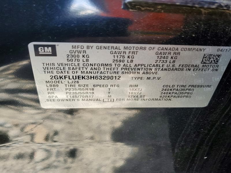 2017 GMC TERRAIN SLT 12