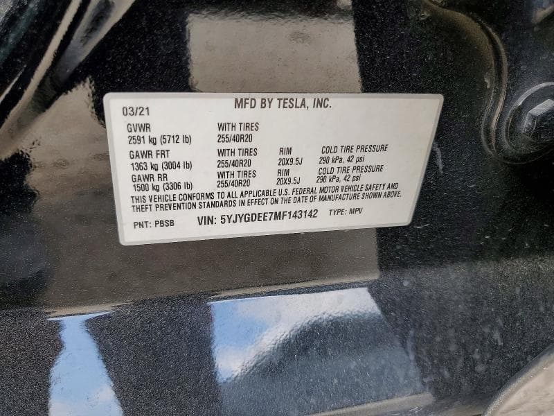 2021 TESLA MODEL Y 13