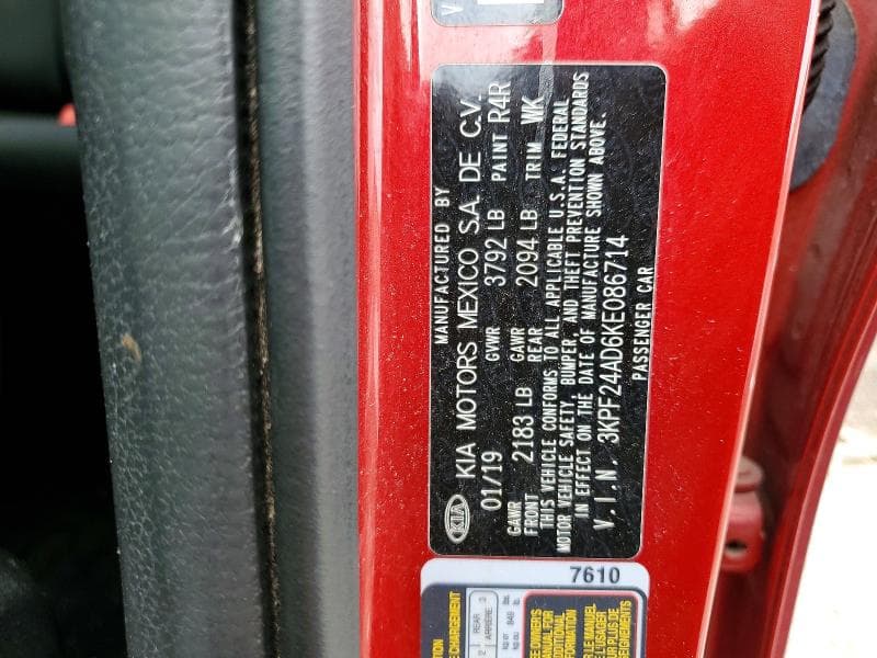 2019 KIA FORTE LXS 12