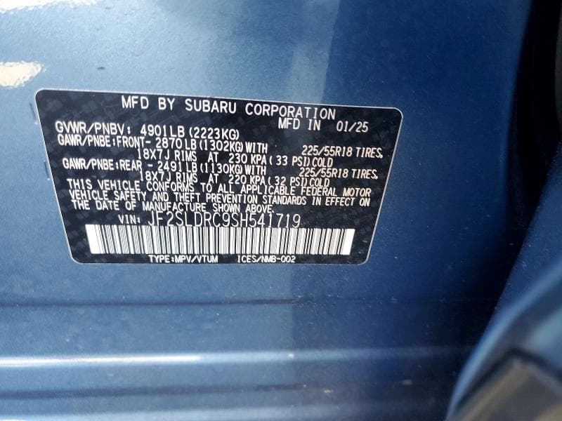 2025 SUBARU FORESTER LIMITED 14