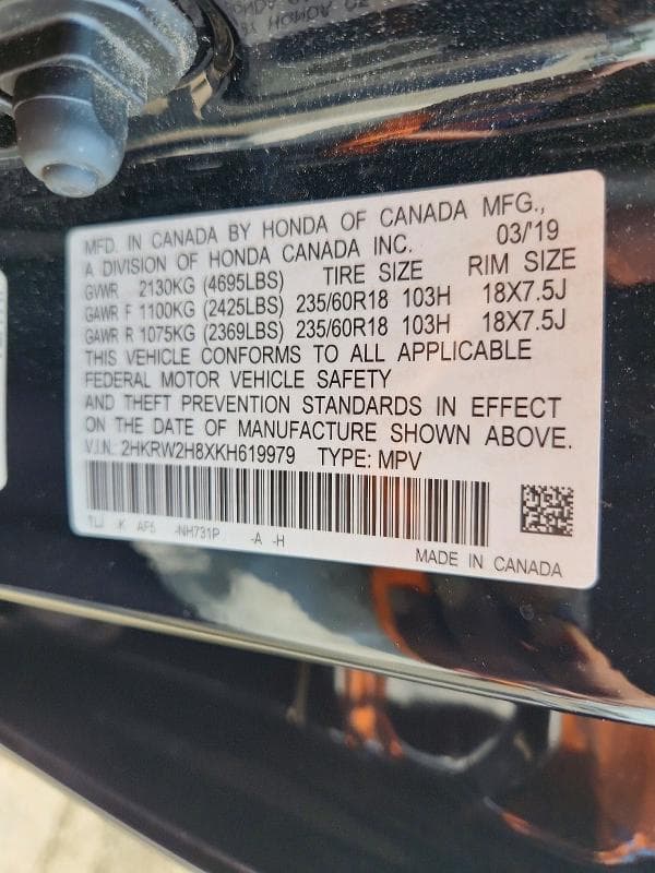2019 HONDA CR-V EXL 13