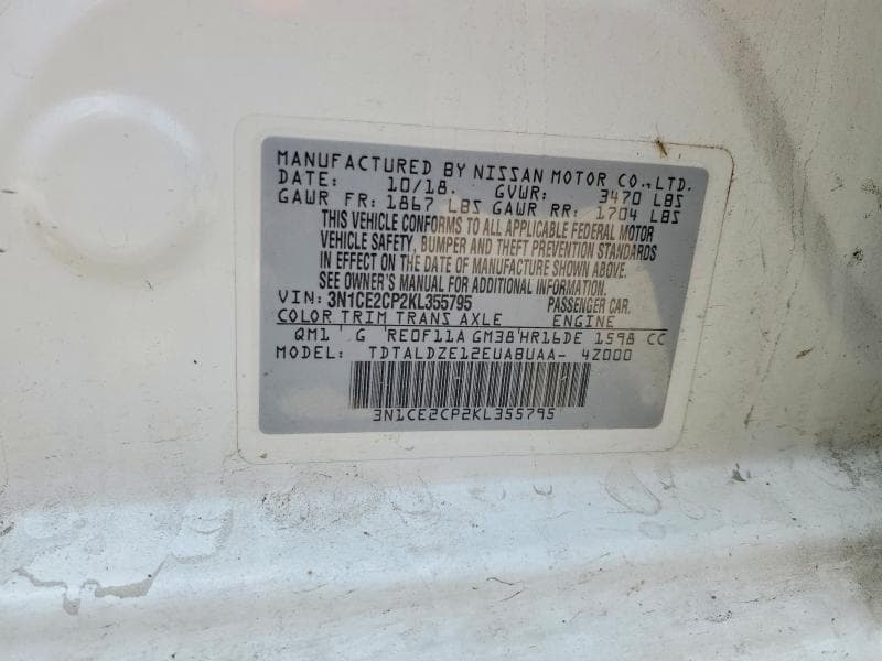 2019 NISSAN VERSA NOTE SV 12