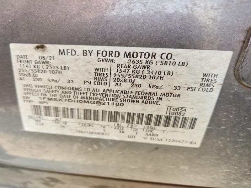 2021 FORD EXPLORER XLT 14