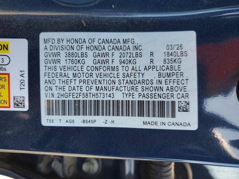 2026 HONDA CIVIC SPORT 12