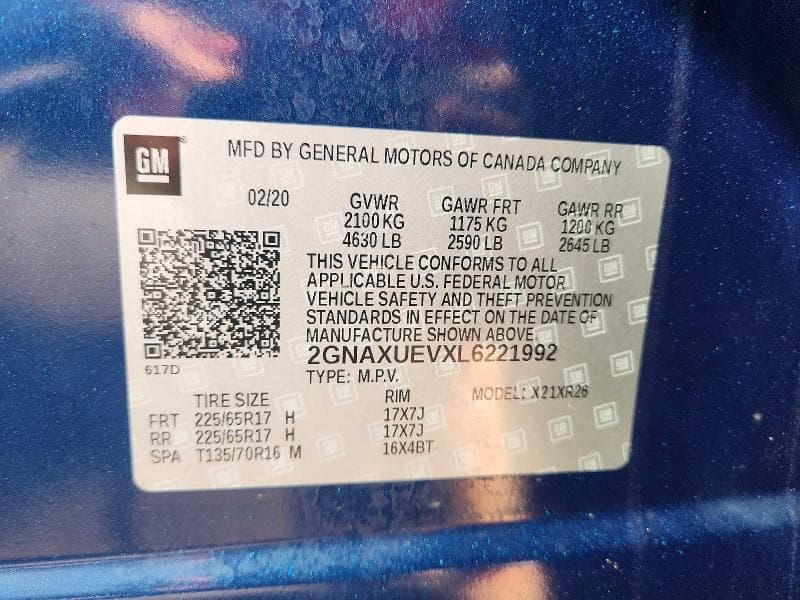 2020 CHEVROLET EQUINOX LT 13