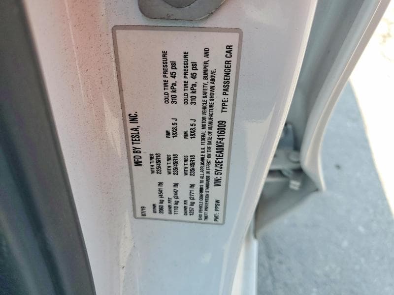 2019 TESLA MODEL 3 12