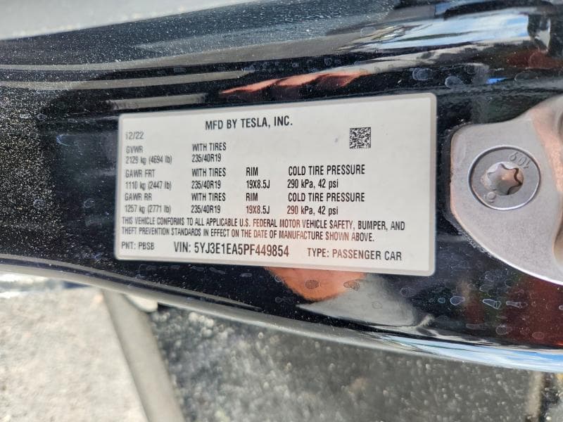 2023 TESLA MODEL 3 12