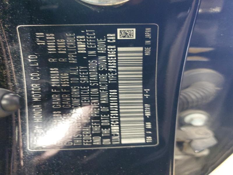 2018 HONDA CIVIC EX 12