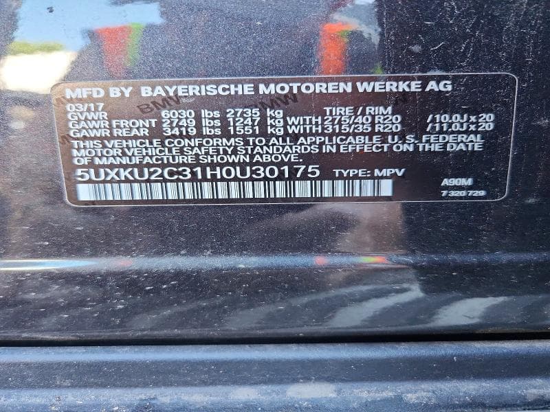 2017 BMW X6 XDRIVE35I 13