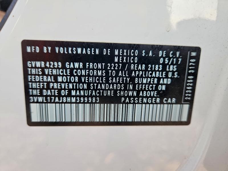 2017 VOLKSWAGEN JETTA SEL 12