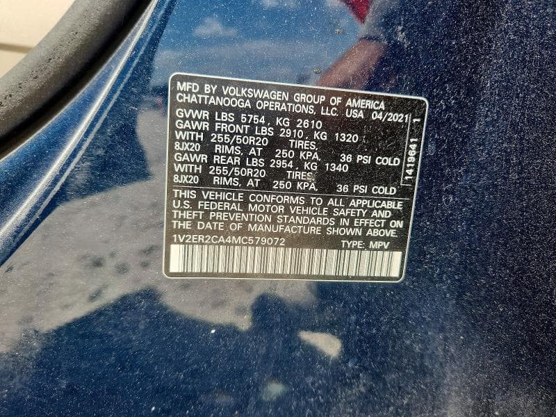 2021 VOLKSWAGEN ATLAS SEL 13