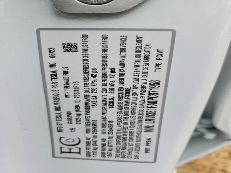2023 TESLA MODEL 3 12