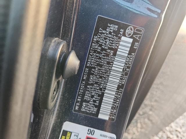 2017 TOYOTA COROLLA LE 12