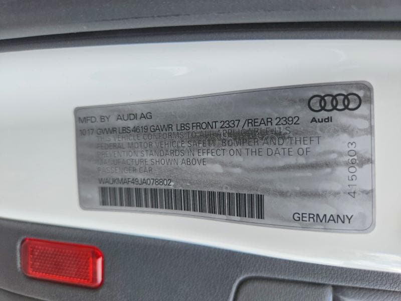 2018 AUDI A4 PREMIUM 12
