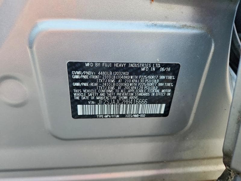 2017 SUBARU FORESTER 2.5X PREMIUM 12