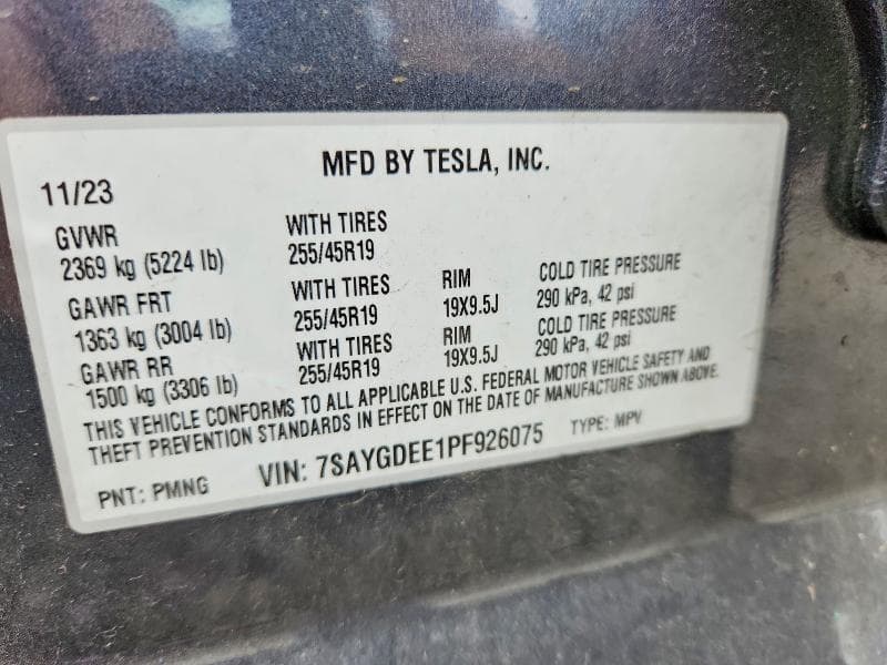 2023 TESLA MODEL Y 12