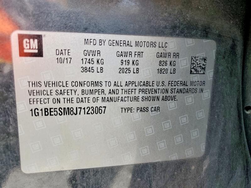 2018 CHEVROLET CRUZE LT 12
