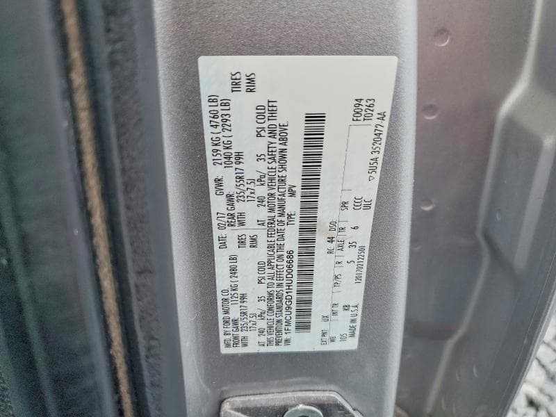 2017 FORD ESCAPE SE 13