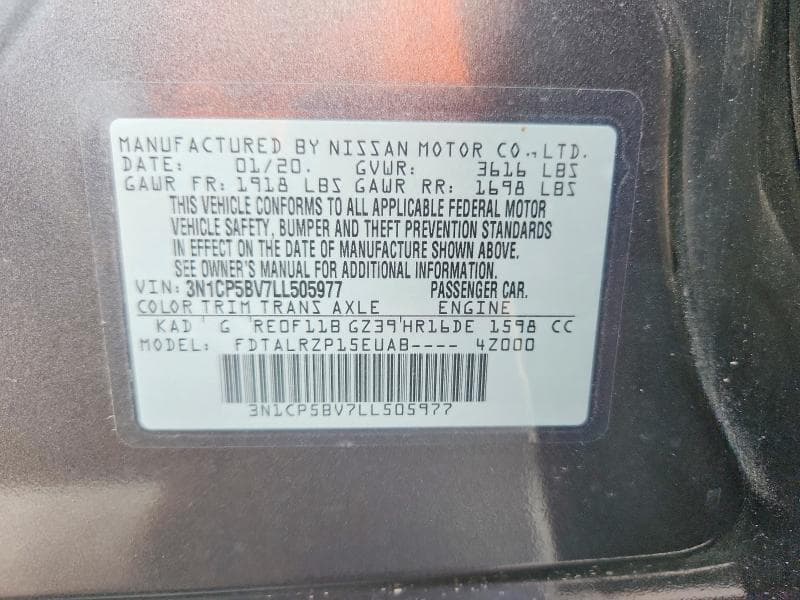 2020 NISSAN KICKS S 14