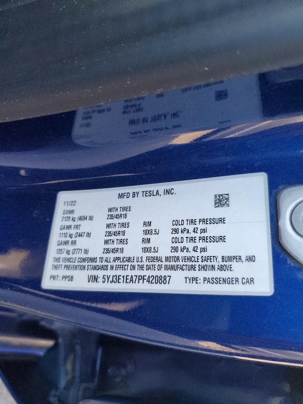 2023 TESLA MODEL 3 12
