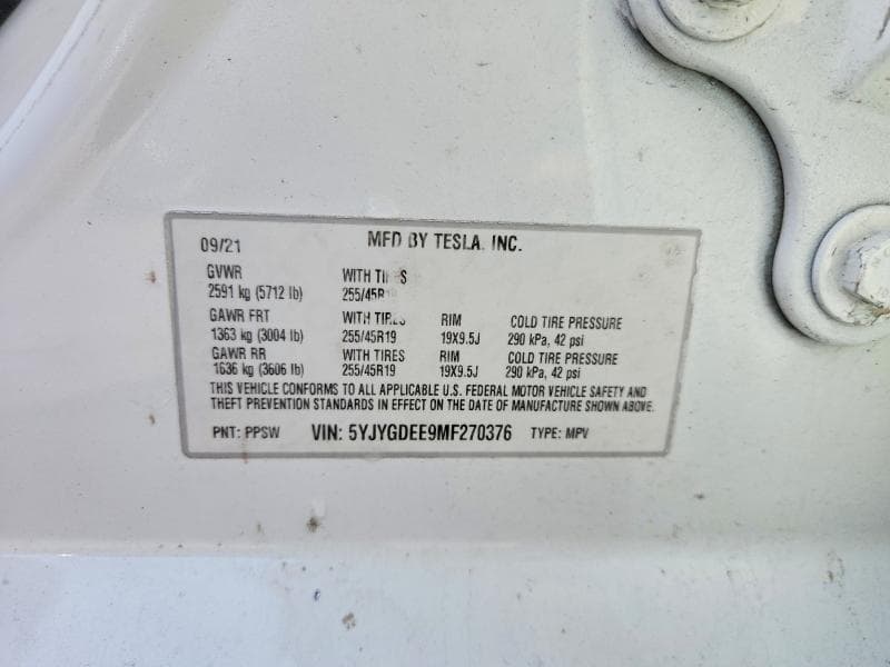 2021 TESLA MODEL Y 12