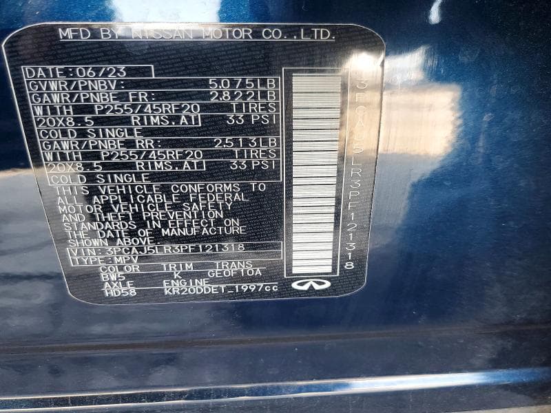 2023 INFINITI QX55 SENSORY 13
