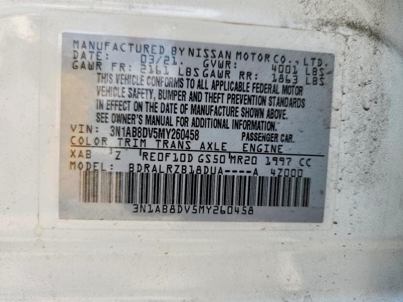 2021 NISSAN SENTRA SR 12
