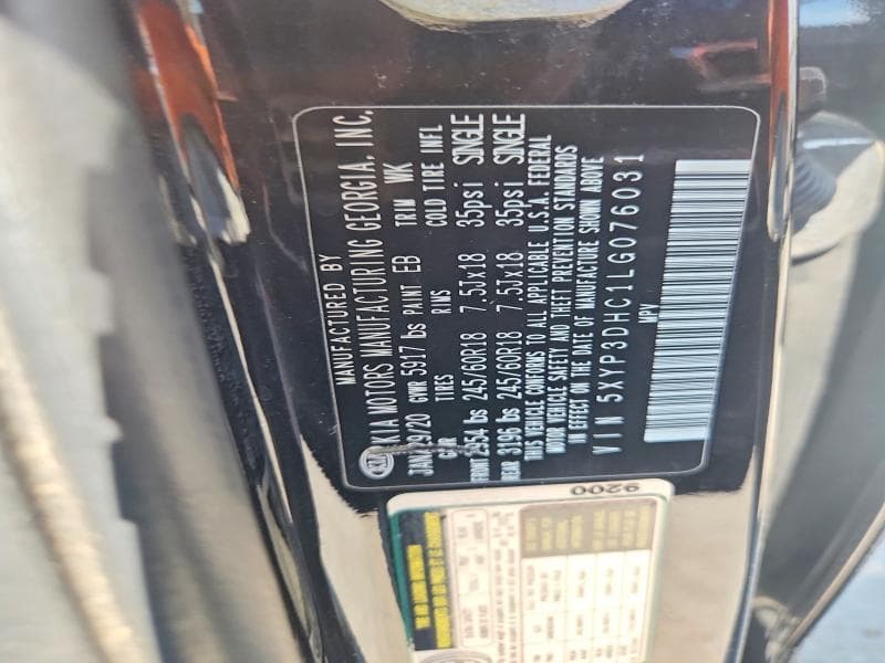 2020 KIA TELLURIDE EX 12
