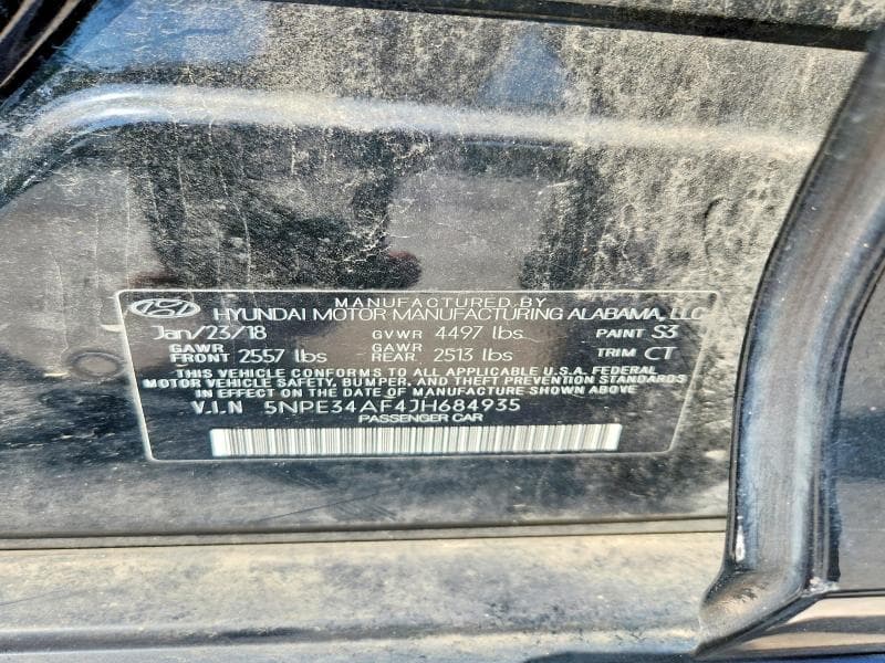 2018 HYUNDAI SONATA LIMITED 12