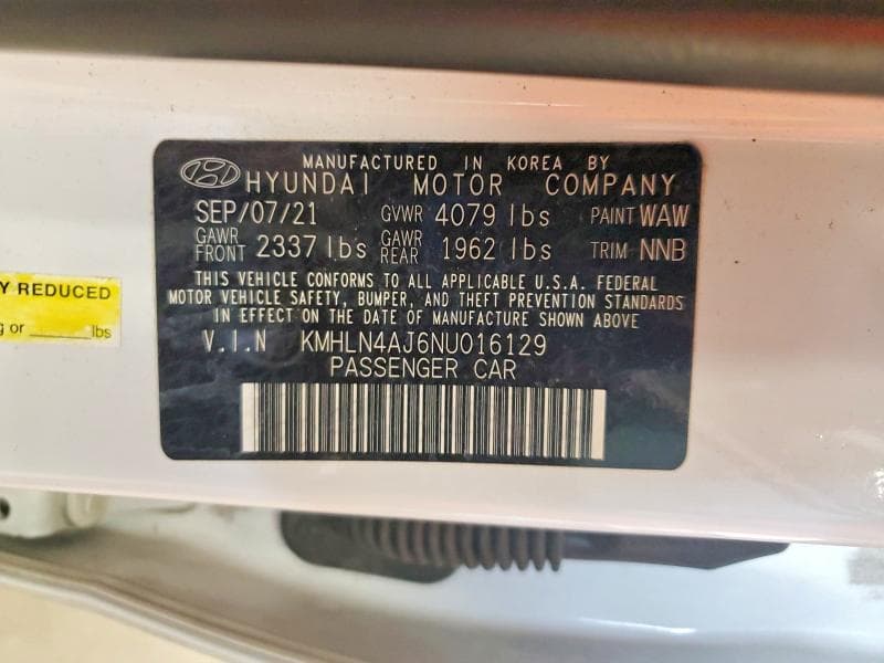 2022 HYUNDAI ELANTRA LIMITED 13