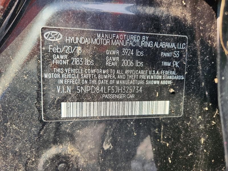 2018 HYUNDAI ELANTRA SEL 12
