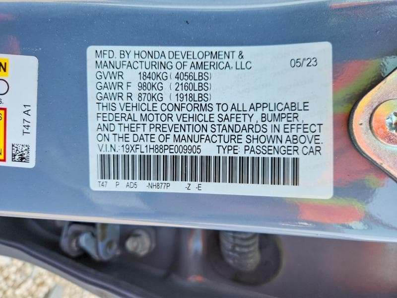 2023 HONDA CIVIC SPORT TOURING 12