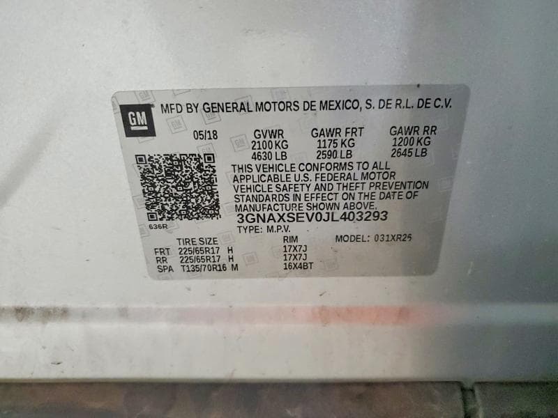 2018 CHEVROLET EQUINOX LT 13