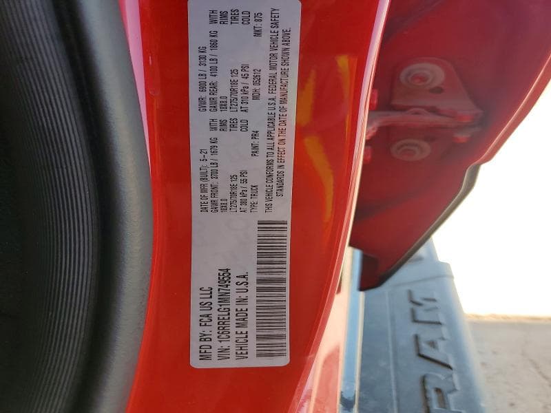 2021 RAM 1500 REBEL 12