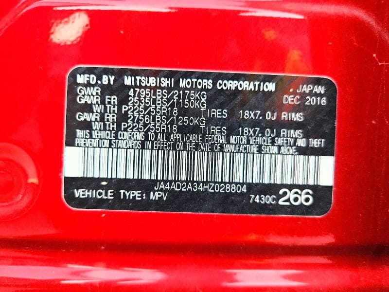 2017 MITSUBISHI OUTLANDER ES 13