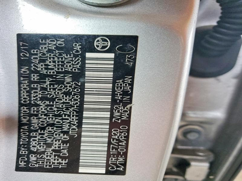 2017 TOYOTA PRIUS PRIME PLUS 13