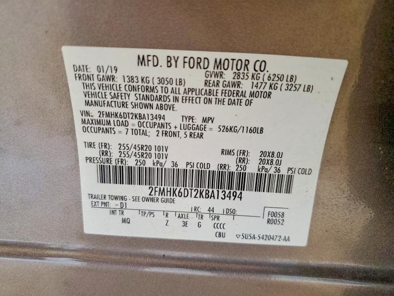 2019 FORD FLEX LIMITED 13