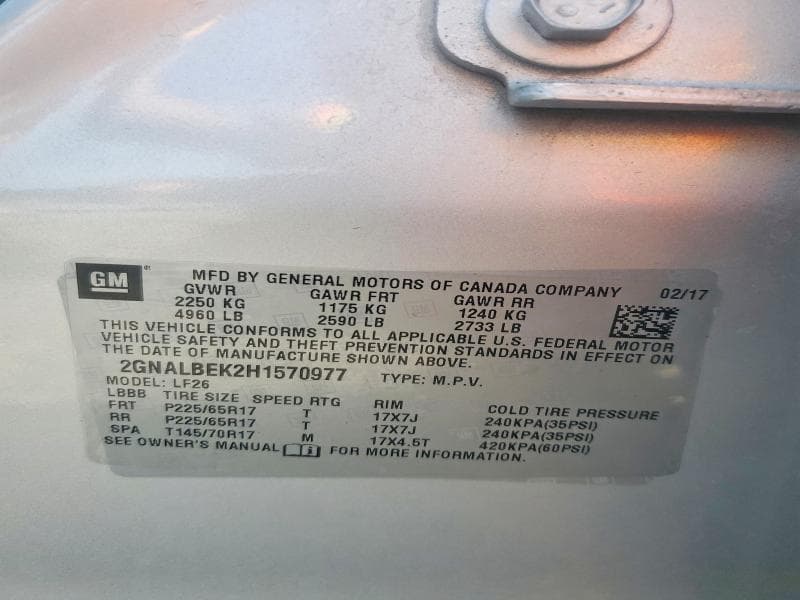 2017 CHEVROLET EQUINOX LS 13