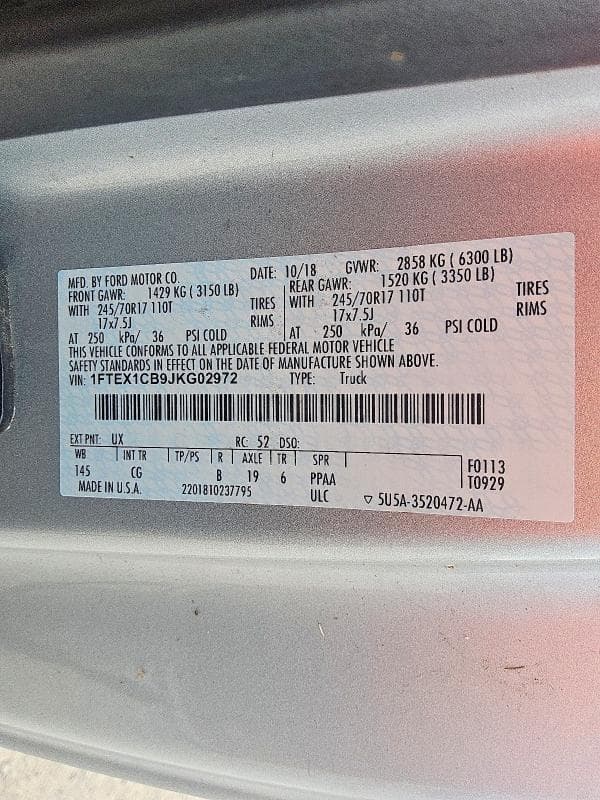 2018 FORD F150 SUPER CAB 12