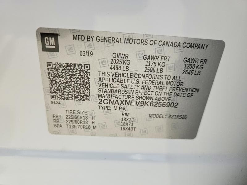 2019 CHEVROLET EQUINOX PREMIER 12
