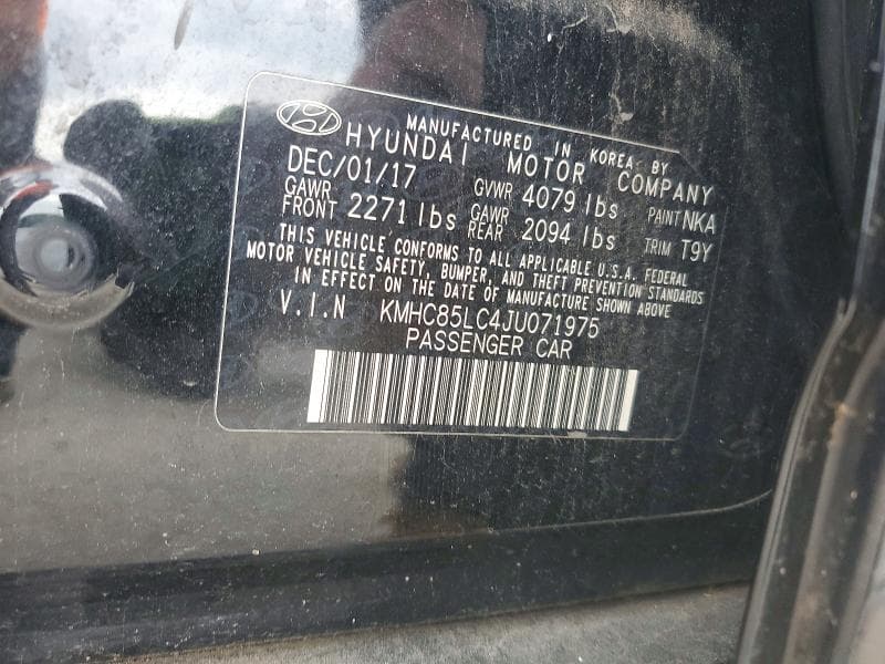 2018 HYUNDAI IONIQ LIMITED 12