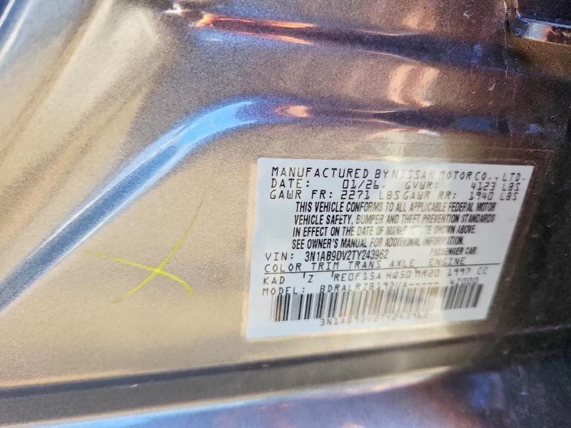 2026 NISSAN SENTRA SR 12